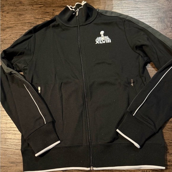 Nike Superbowl 2014 New York City Black Full-Zip Men's Sweater Large